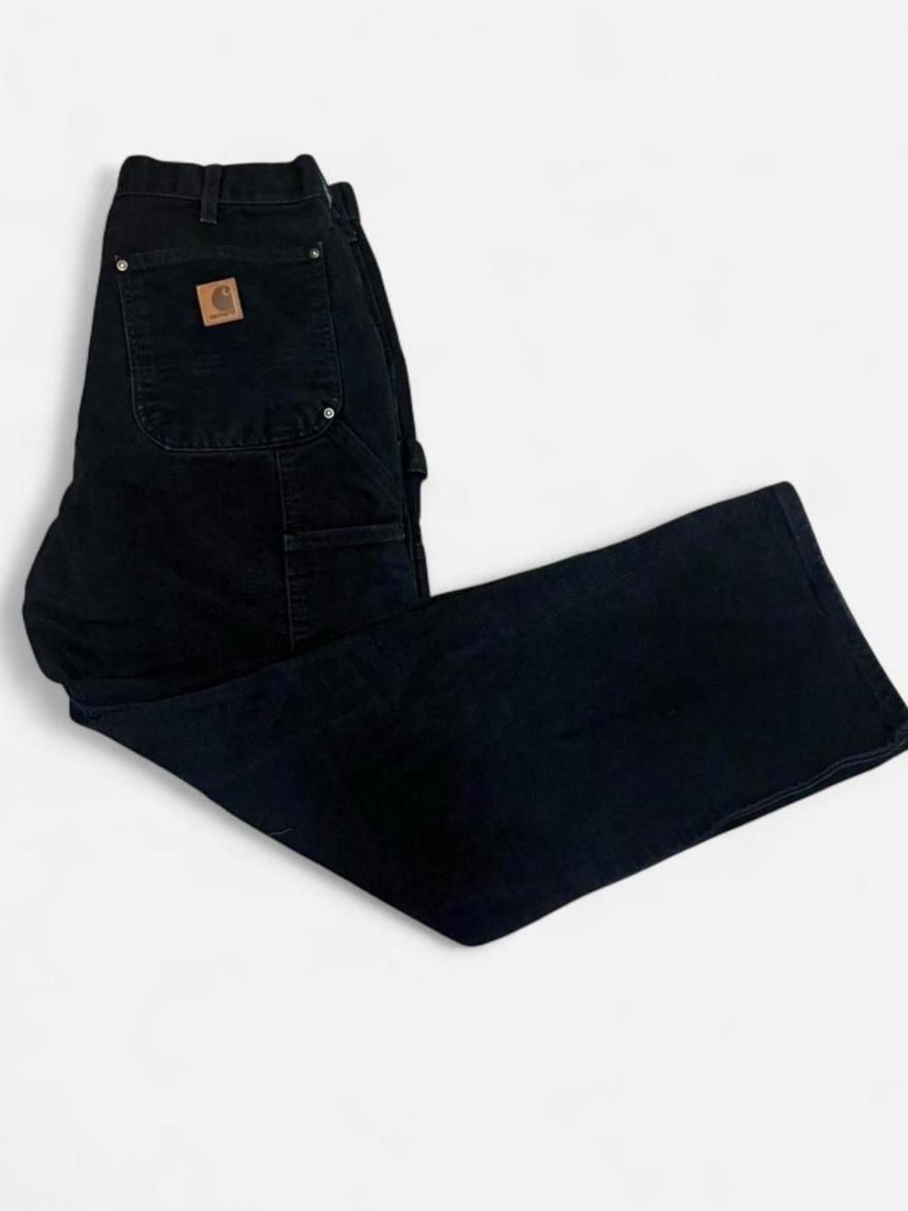 Vintage Y2K Carhartt B136 Double Knee Work Pants Black 32x30